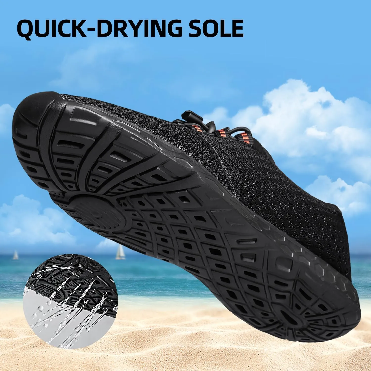 DOUSSPRT Women's Water Shoes Quick Drying Sports Aqua Shoes