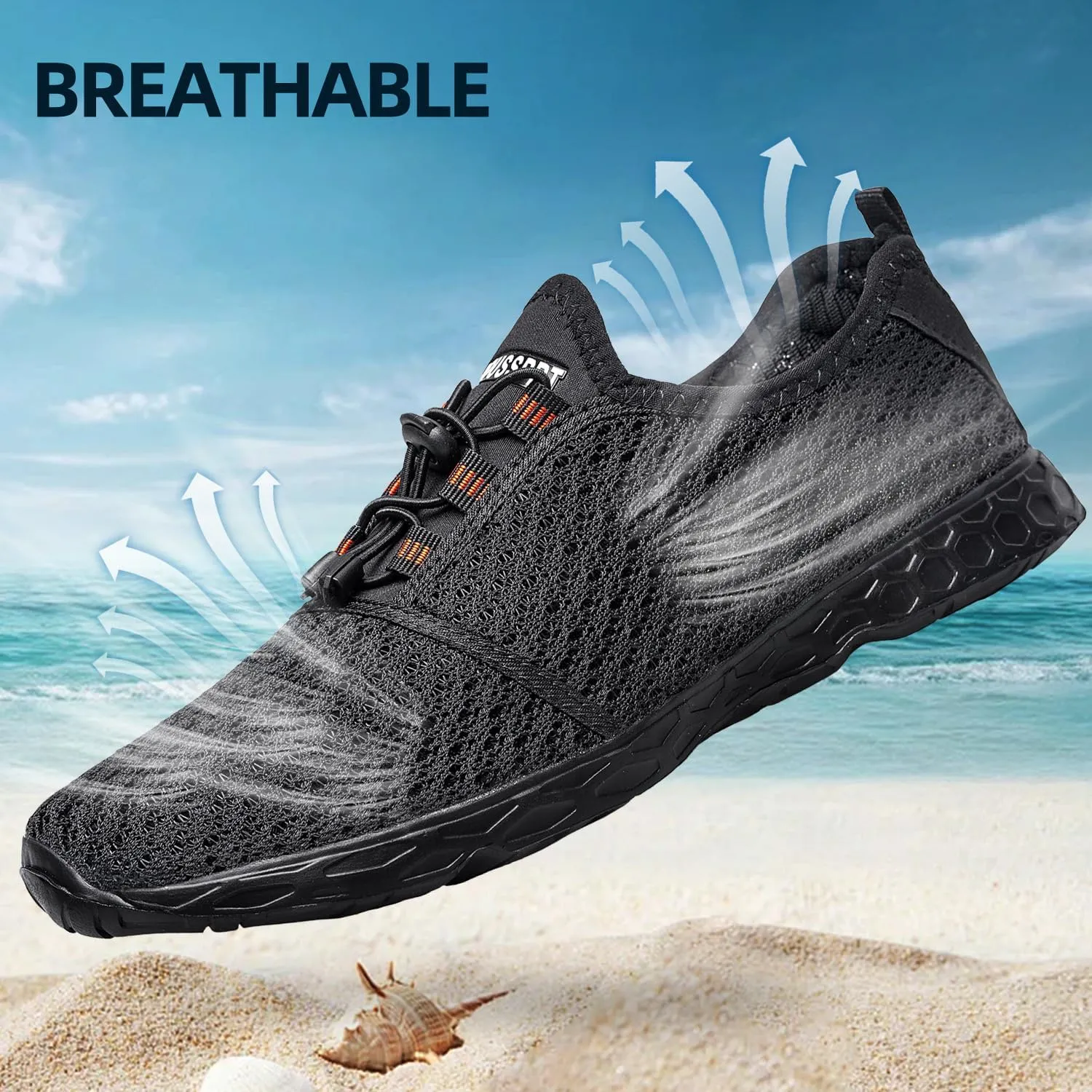 DOUSSPRT Women's Water Shoes Quick Drying Sports Aqua Shoes