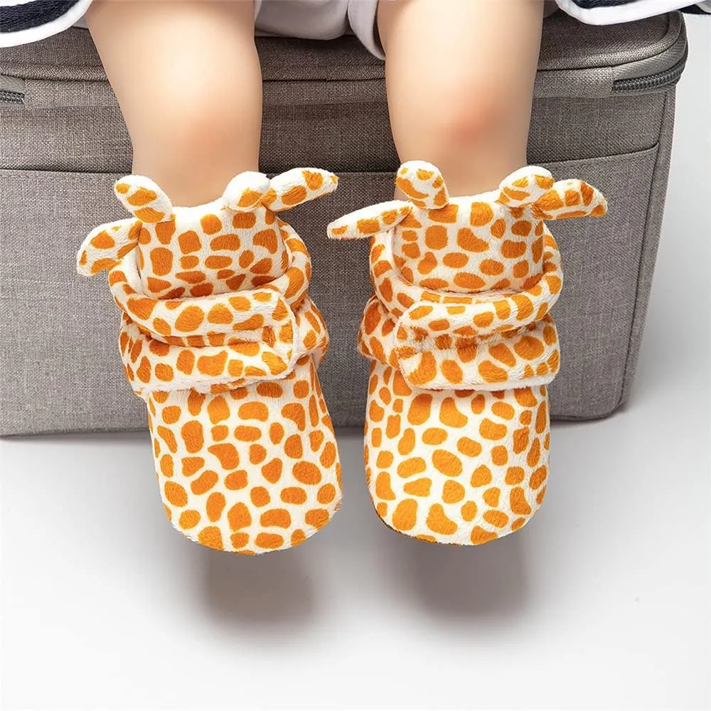 Meckior Newborn Infant Baby Girls Boys Warm Fleece Winter Booties First Walkers Slippers Shoes