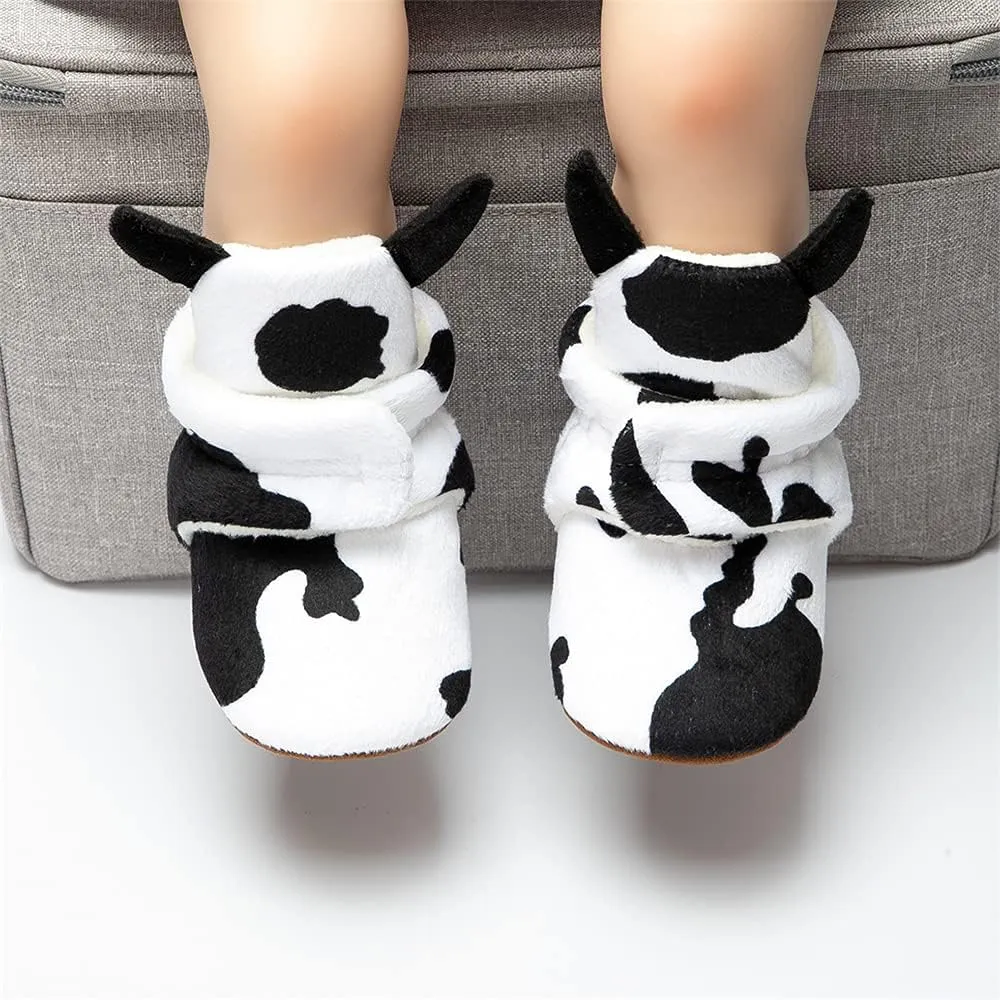 Meckior Newborn Infant Baby Girls Boys Warm Fleece Winter Booties First Walkers Slippers Shoes