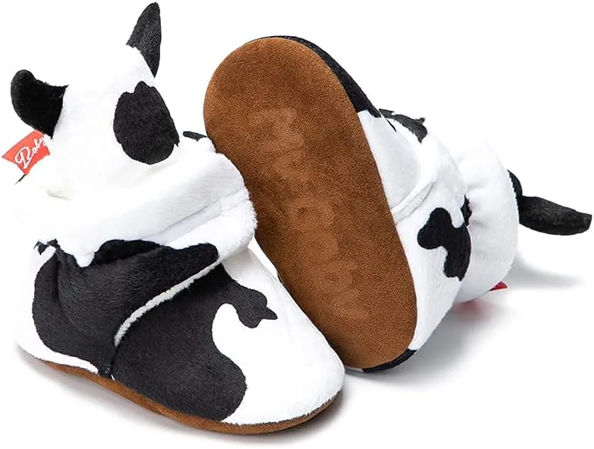Meckior Newborn Infant Baby Girls Boys Warm Fleece Winter Booties First Walkers Slippers Shoes
