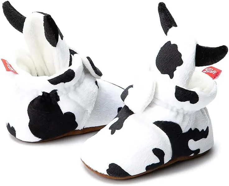 Meckior Newborn Infant Baby Girls Boys Warm Fleece Winter Booties First Walkers Slippers Shoes