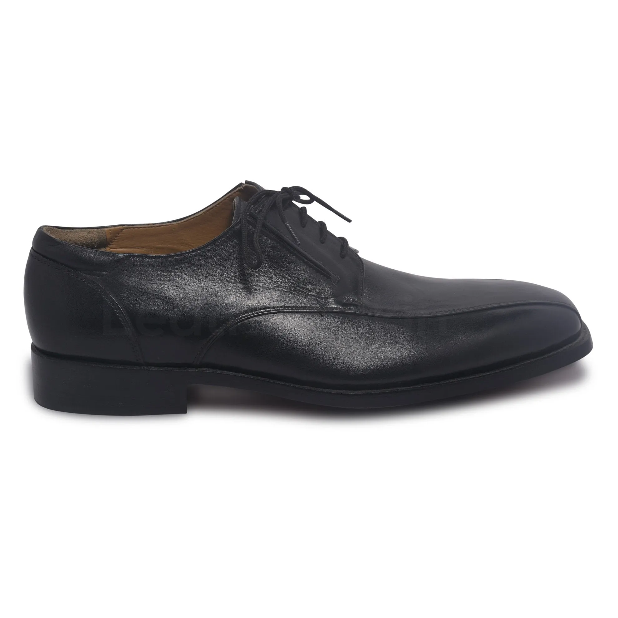 Men Black Derby Laces Genuine Leather Shoes