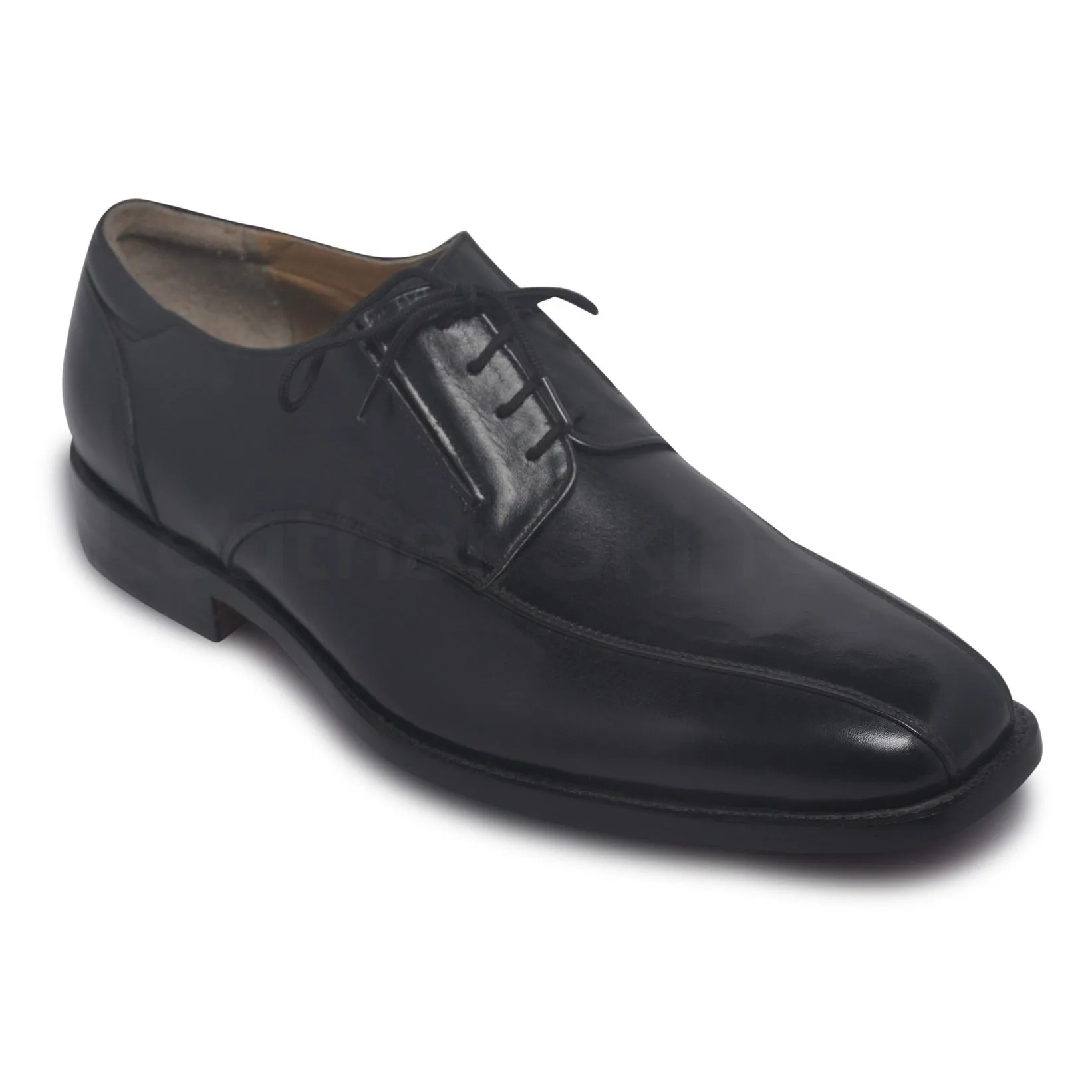 Men Black Derby Laces Genuine Leather Shoes