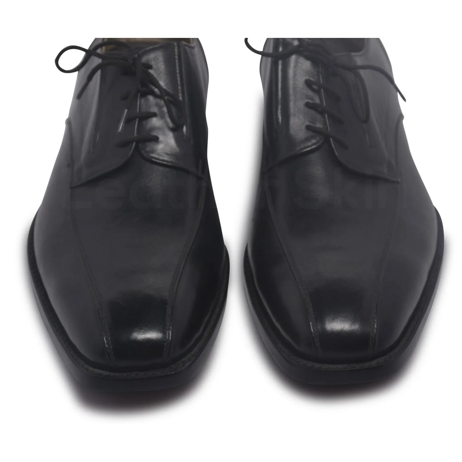 Men Black Derby Laces Genuine Leather Shoes