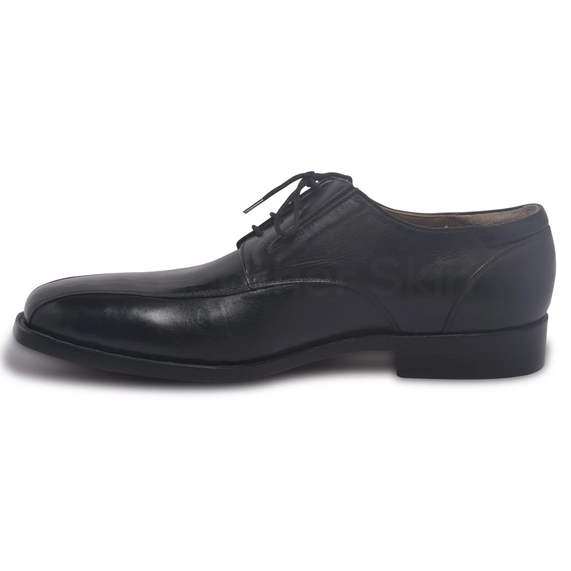 Men Black Derby Laces Genuine Leather Shoes