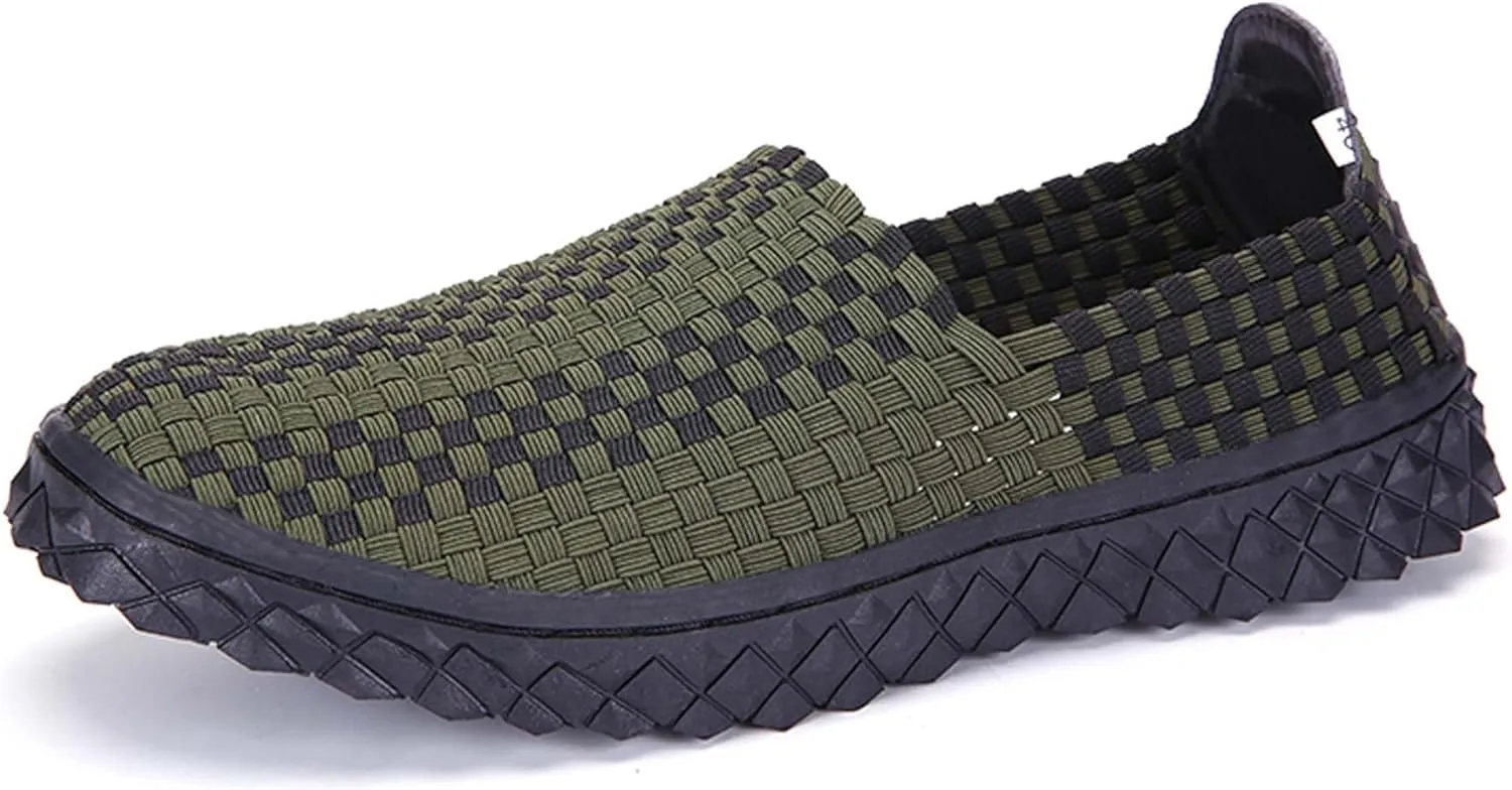 Men's Casual Walking Shoes,Hand Sewn,Women's Non-Slip Flat Shoes,Comfortable Summer Breathable Shoes,Fashion Sneakers - Comfortable Sandals，
