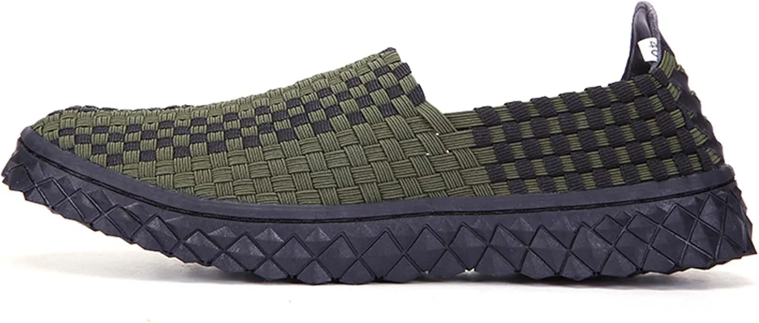 Men's Casual Walking Shoes,Hand Sewn,Women's Non-Slip Flat Shoes,Comfortable Summer Breathable Shoes,Fashion Sneakers - Comfortable Sandals，