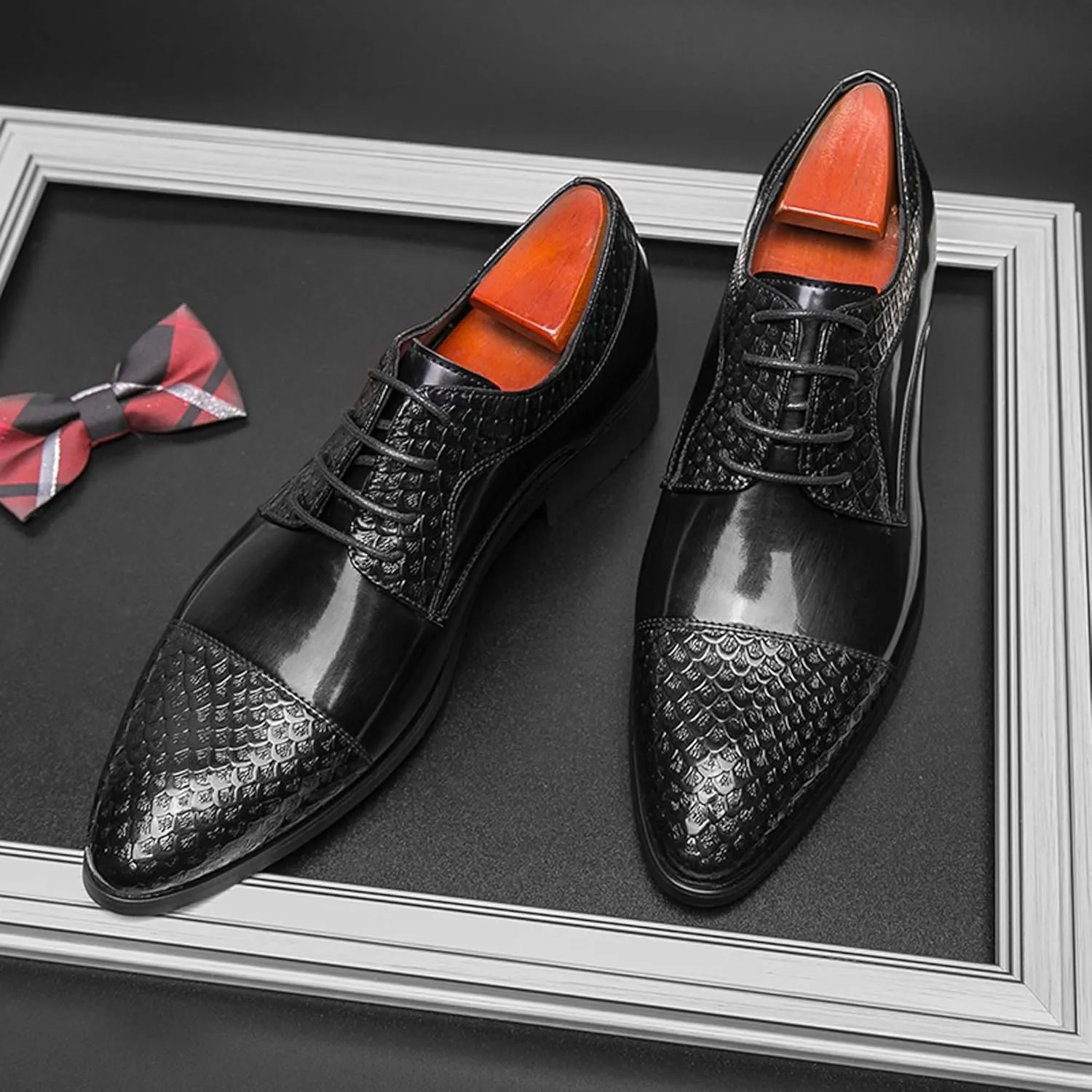 Men's Comfortable Flat Shoes Large Business Shoes Closed Toe Pointed Casual Comfortable Formal Dress Work Shoes