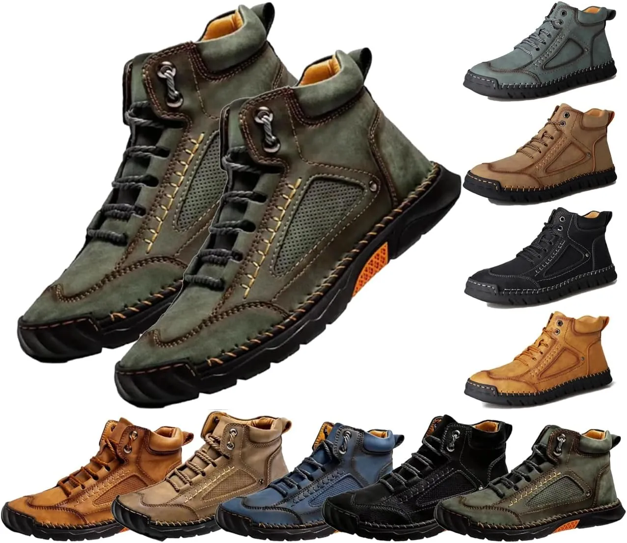 Mens Leather Casual Shoes Comfortable Fashion Sneakers Loafers Lightweight Dress Walking Driving Shoes for Men Comfortable Handmade Leather Boots – Waterproof