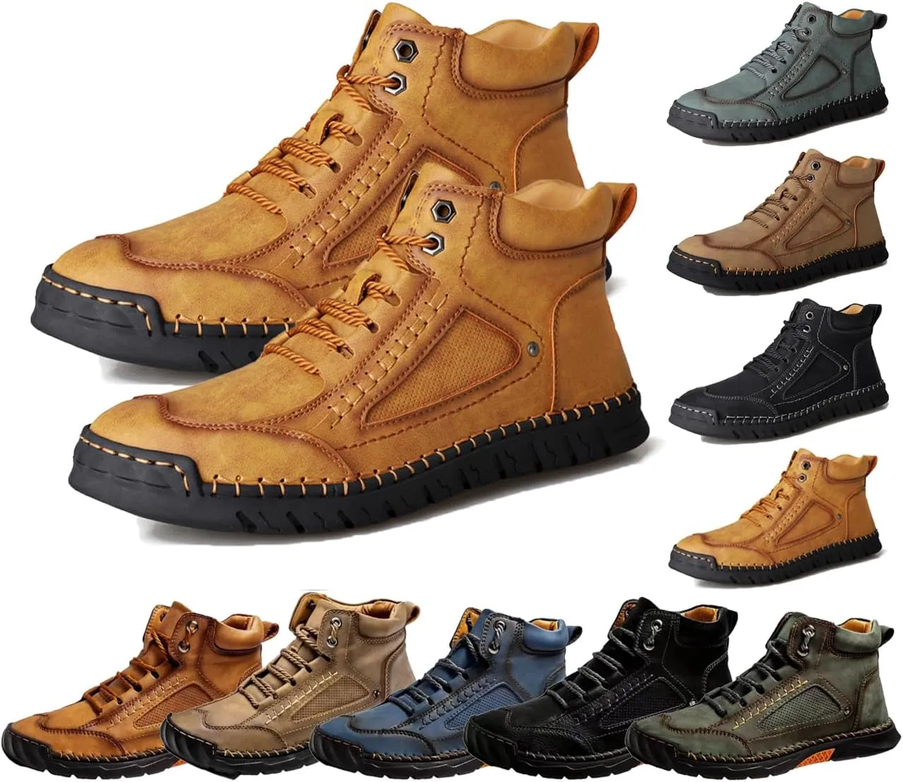 Mens Leather Casual Shoes Comfortable Fashion Sneakers Loafers Lightweight Dress Walking Driving Shoes for Men Comfortable Handmade Leather Boots – Waterproof