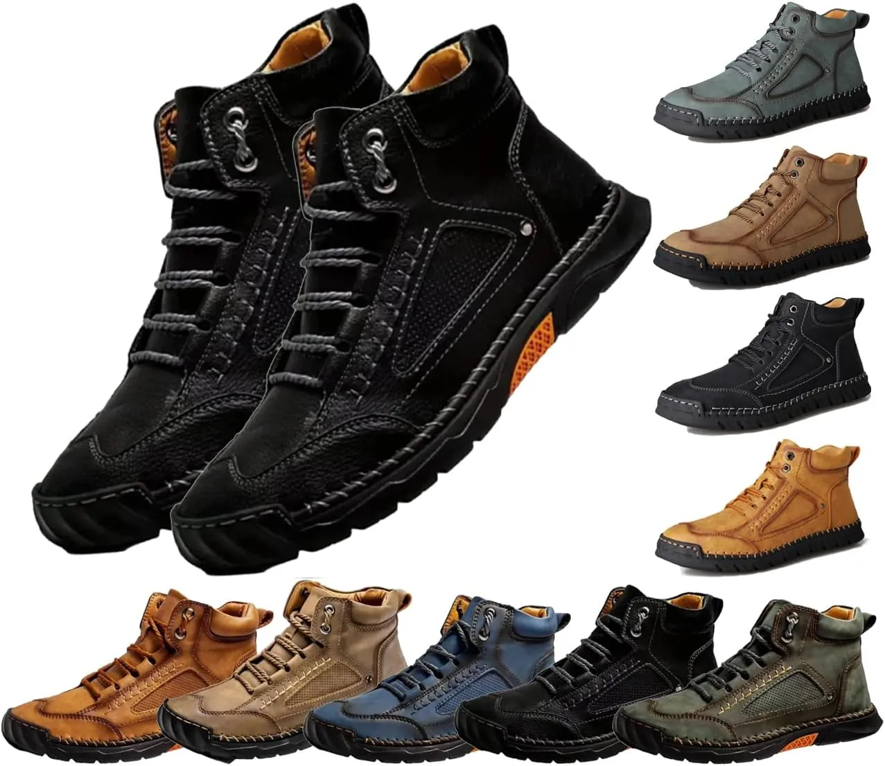 Mens Leather Casual Shoes Comfortable Fashion Sneakers Loafers Lightweight Dress Walking Driving Shoes for Men Comfortable Handmade Leather Boots – Waterproof