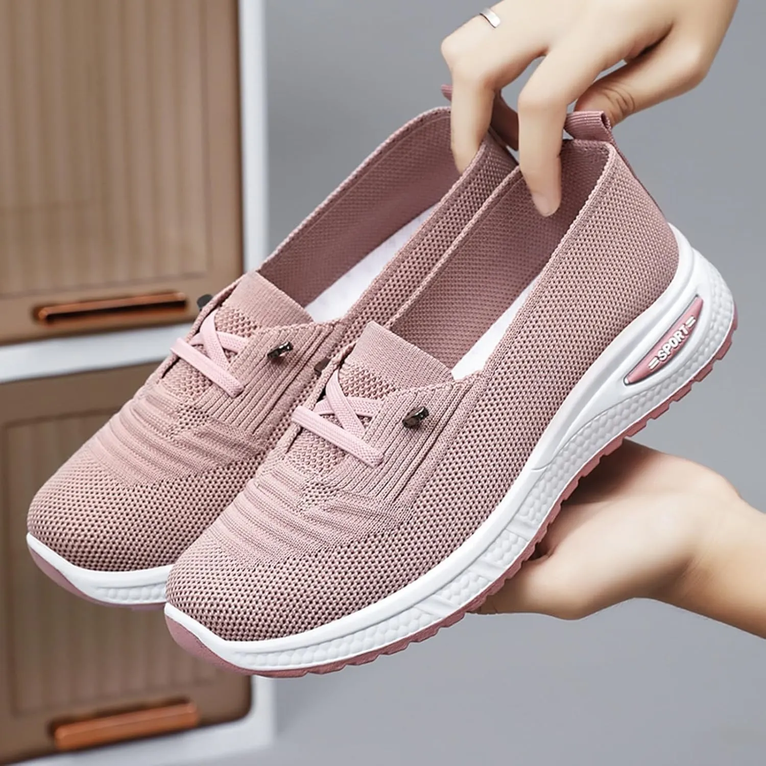 Orthopedic Shoes for Women, Women's Slip On Walking Shoe Comfortable Arch Support Non-Slip Sneakers Comfortable Shoes