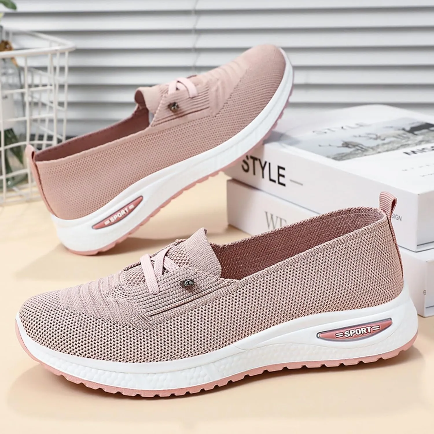 Orthopedic Shoes for Women, Women's Slip On Walking Shoe Comfortable Arch Support Non-Slip Sneakers Comfortable Shoes