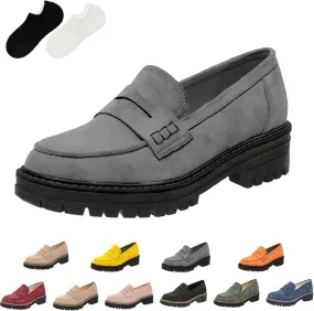 Orthoture-Orthopedic Platform Loafers, Comfort Orthopedic Shoes, Womens Round Toe Walking Shoe, Slip on Shoes