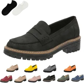 Orthoture-Orthopedic Platform Loafers, Comfort Orthopedic Shoes, Womens Round Toe Walking Shoe, Slip on Shoes