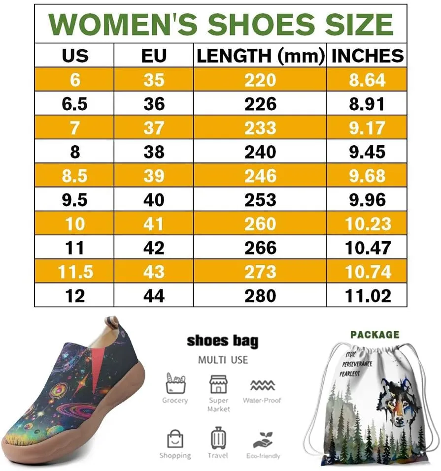 Women's Art Travel Shoes Slip-on Casual and Comfortable Loafers Light and Comfortable Fashionable Sneakers